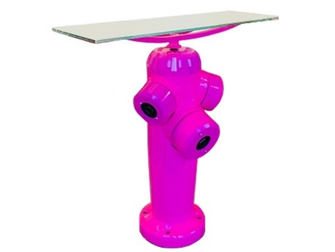 Console bombeiros, borne incendie recyclée, Teix Art