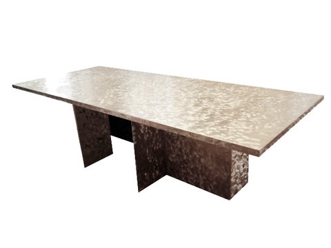 Table inox meulé, Teix Art 3