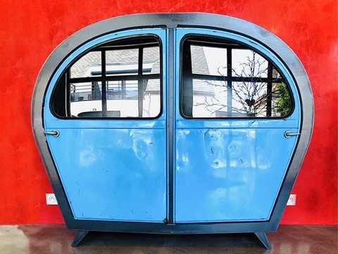 Meuble 2cv, portes 2cv recyclée, Teix Art 1
